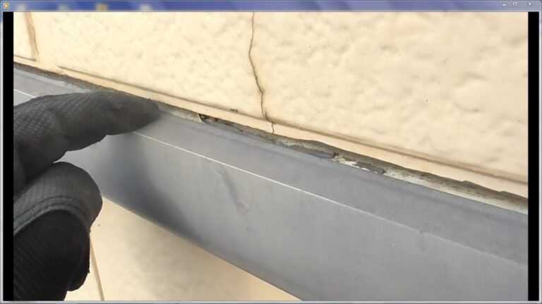 化粧部材際の防水切れ
