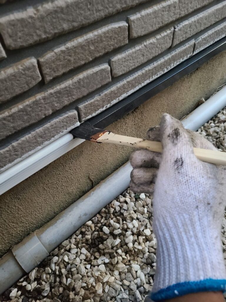水切鉄部 塗装 1回目