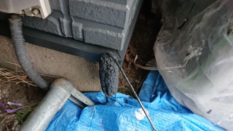 水切鉄部 塗装 2回目