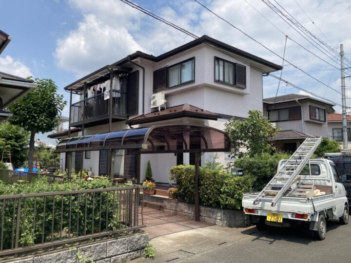 埼玉県毛呂山町中央｜外壁塗装・屋根塗装｜S様邸｜ベビーピンク仕上げ