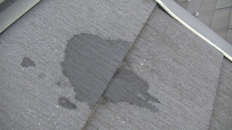 屋根の防水性が低下して水を吸い込む状態