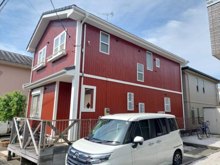 埼玉県飯能市川寺｜外壁塗装・屋根カバー｜T様邸｜ヘリテイジレッド仕上げ