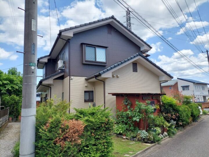 埼玉県飯能市川寺|外壁塗装・漆喰補修工事|E様邸|アイアンバーグ・メリーノ仕上げ
