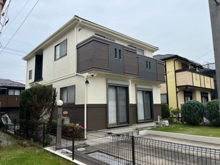 東松山市松風台｜外壁塗装・屋根リフォーム｜G様邸｜ホワイトリリー・アイアンバーグ仕上げ