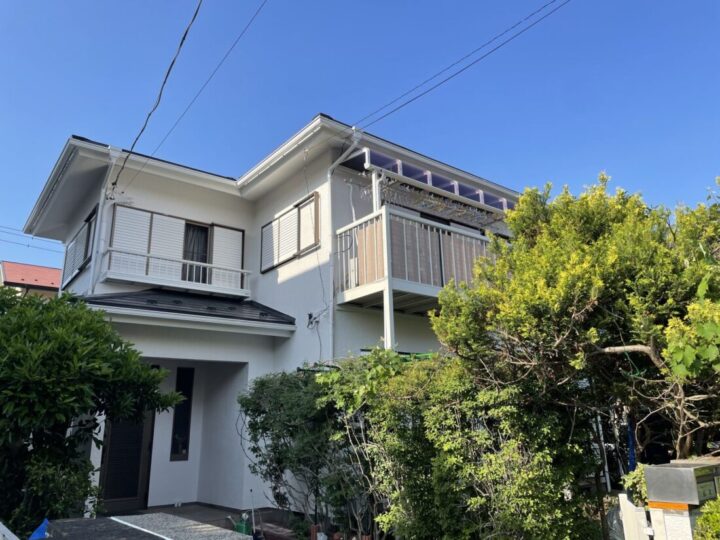 鳩山町鳩ヶ丘｜外壁塗装・屋根塗装｜M様邸｜クールホワイト仕上げ