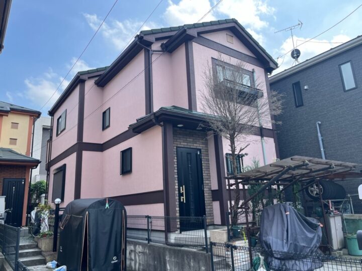 東松山市新宿町｜外壁塗装・屋根リフォーム｜A様邸｜オールドローズ・屋根エコグラー二