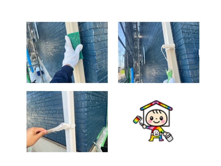 ケレンという研磨作業からスタートし、1回塗りでは終わらない複数回の重ね塗りで長く持たせる塗装を実現しています。