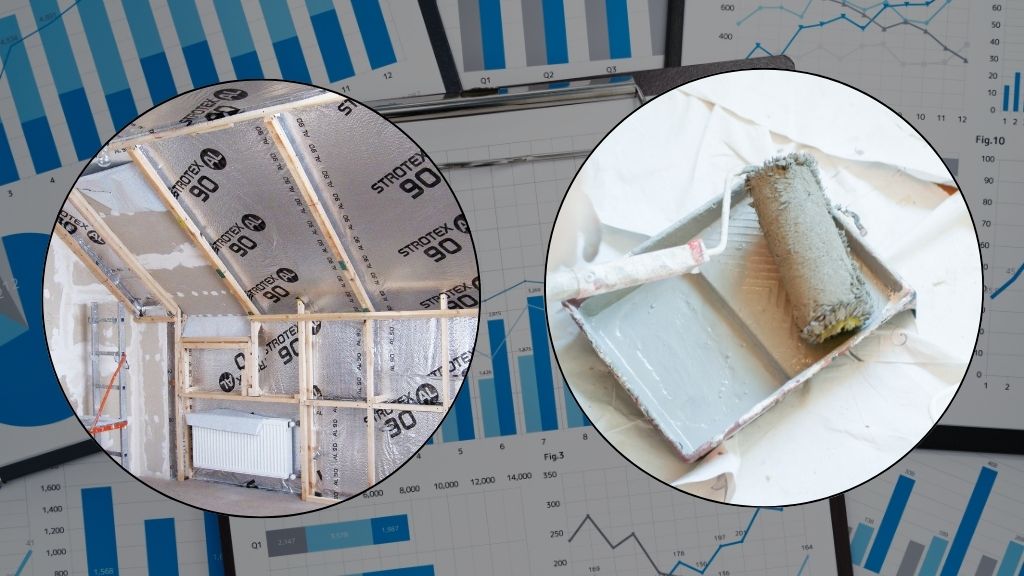 遮熱シートと断熱塗装の比較データ