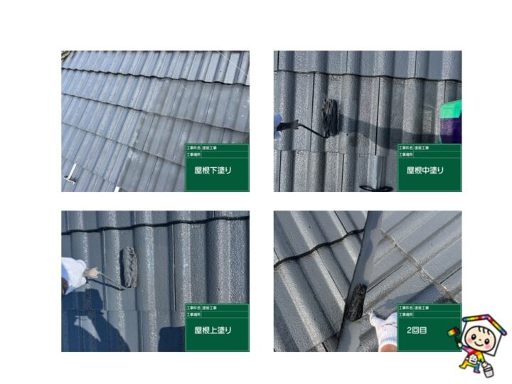 日本ペイントのファインパーフェクトトップを使用しています。Jブラックにてきれいに仕上げました。