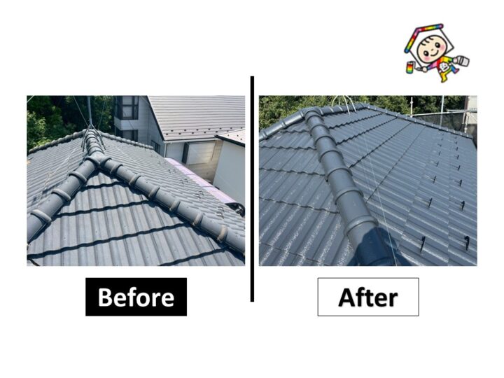 全体的に艶もしっかりと有ります。防水効果もありこれで安心です。