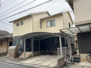 坂戸市にっさい花みず木｜屋根塗装外壁塗装｜I様｜ライトクリーム・スレートグレー