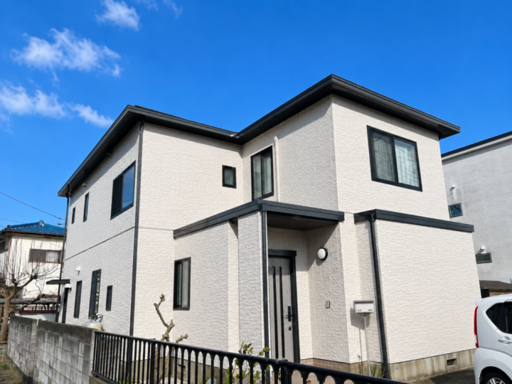 坂戸市石井｜外壁塗装・屋根リフォーム｜M様邸｜バーチグレー・オニキス仕上げ